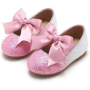 imageESTINE Mary Jane Flats for Toddler Girls Little Kids Glittery Dress Princess Wedding Ballet ShoesE375pink