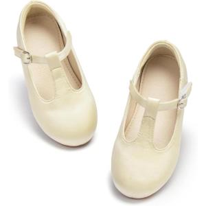 imageESTINE Mary Jane Flats for Toddler Girls Little Kids Glittery Dress Princess Wedding Ballet ShoesE503champagne