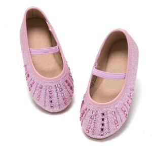 imageESTINE Toddler Little Girls Ballet Shoes Baby Kids Princess Dress Wedding Strap Mary Jane FlatsEh22pink