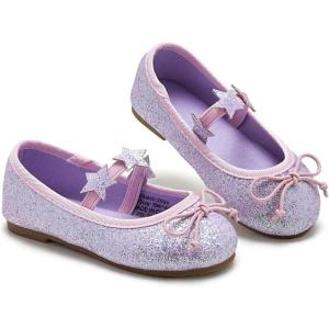 imageESTINE Toddler Little Girls Ballet Shoes Baby Kids Princess Dress Wedding Strap Mary Jane FlatsEh24purple
