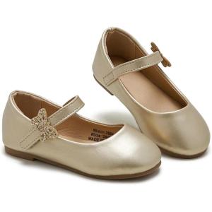 imageESTINE Toddler Little Girls Ballet Shoes Baby Kids Princess Dress Wedding Strap Mary Jane FlatsEh26gold Pu