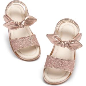 imageESTINE ToddlerLittle Kid Girls Bow Open Toe Flat Evening Dress SandalsEs506rose