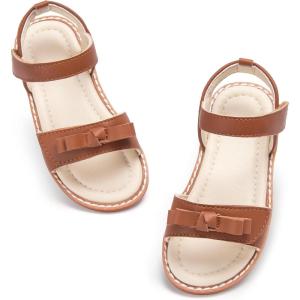 imageESTINE ToddlerLittle Kid Girls Bow Open Toe Flat Evening Dress SandalsEs507brown