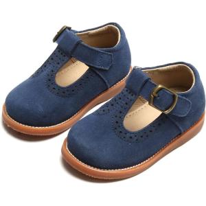 imageESTINE Toddler Kids Bow School Uniform OxfordLittle Girls Flower Dress Party Shoes35navy Blue