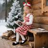 imageESTINE Mary Jane Shoes for Toddler Little Kid Girls Girl Velvet Bow Dress Ballet FlatsE520black