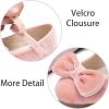 imageESTINE Mary Jane Shoes for Toddler Little Kid Girls Girl Velvet Bow Dress Ballet FlatsE520pink