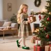 imageESTINE Mary Jane Flats for Toddler Girls Little Kids Glittery Dress Princess Wedding Ballet ShoesE368green