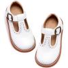 imageESTINE Toddler Kids Bow School Uniform OxfordLittle Girls Flower Dress Party ShoesWhite1