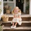 imageESTINE ToddlerLittle Kid Girls Dress Mary Jane Flats Flowers Fashion Princess Ballet ShoesE5191ivory