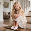 imageESTINE ToddlerLittle Kid Girls Dress Mary Jane Flats Flowers Fashion Princess Ballet ShoesE519white