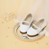 imageESTINE ToddlerLittle Kid Girls Dress Mary Jane Flats Flowers Fashion Princess Ballet ShoesE528white