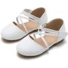 imageESTINE Mary Jane Flats for Toddler Girls Little Kids Glittery Dress Princess Wedding Ballet ShoesEfx303white