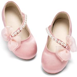 imageESTINE ToddlerLittle Kid Girls Dress Mary Jane Flats Flowers Fashion Princess Ballet ShoesE519pink