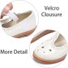 imageESTINE Toddler Kids Uniform Oxfords School Flats for Little Girls Flower Dress Church ShoesE522ivory