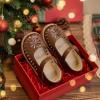 imageESTINE Toddler Kids Uniform Oxfords School Flats for Little Girls Flower Dress Church ShoesE523brown