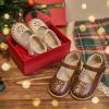 imageESTINE Toddler Kids Uniform Oxfords School Flats for Little Girls Flower Dress Church ShoesE523brown