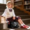 imageESTINE Toddler Kids Uniform Oxfords School Flats for Little Girls Flower Dress Church ShoesEfx30red