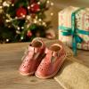 imageESTINE Toddler Kids Uniform Oxfords School Flats for Little Girls Flower Dress Church ShoesEfx30red