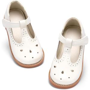 imageESTINE Toddler Kids Uniform Oxfords School Flats for Little Girls Flower Dress Church ShoesE522ivory