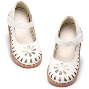 imageESTINE Toddler Kids Uniform Oxfords School Flats for Little Girls Flower Dress Church ShoesE523ivory