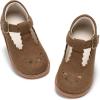 imageESTINE Toddler Little Girls School Uniform OxfordsFlower Dress Party ShoesE529brown