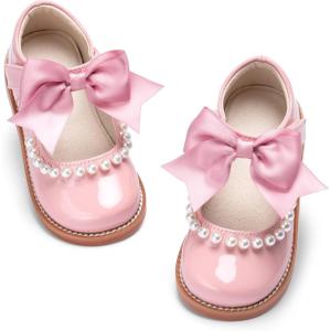 imageESTINE Girls School Uniform Oxfords  Toddler Girl Mary Jane Dress Shoes for Wedding PartyE521pink