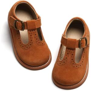 imageESTINE Toddler Little Girls School Uniform OxfordsFlower Dress Party ShoesEfx35brown