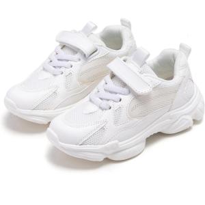 imageESTINE ToddlerLittle Kid Girls Boys Unisex Lightweight Casual Sports Sneakers Athletic Shoes for Running WalkingEm01white