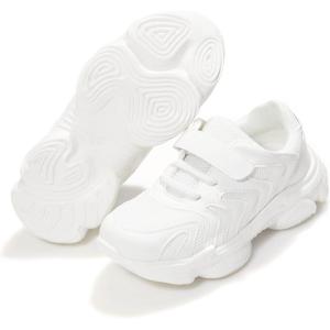 imageESTINE ToddlerLittle Kid Girls Boys Unisex Lightweight Casual Sports Sneakers Athletic Shoes for Running WalkingEm02white