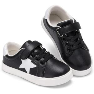 imageESTINE ToddlerLittle Kid Girls Boys Unisex Lightweight Casual Sports Sneakers Athletic Shoes for Running WalkingEy052black