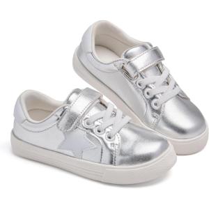 imageESTINE ToddlerLittle Kid Girls Boys Unisex Lightweight Casual Sports Sneakers Athletic Shoes for Running WalkingEy052silver