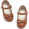 imageESTINE Girls Bow Wedding Party Dress Ballet Flats  Mary Jane Shoes for Toddler Little Kids GirlE533brown