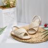 image:imageESTINE Girls Fashion Woven Sandals  Summer Fancy Shoes Beach Slides for Toddler Little GirlsEs535white