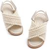 image:imageESTINE Girls Fashion Woven Sandals  Summer Fancy Shoes Beach Slides for Toddler Little GirlsEs535white