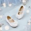 image:imageESTINE Mary Jane Shoes for Toddler Little Kid Girls Girl Velvet Bow Dress Ballet FlatsE532white