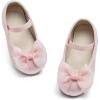 image:imageESTINE Mary Jane Shoes for Toddler Little Kid Girls Girl Velvet Bow Dress Ballet FlatsE532pink
