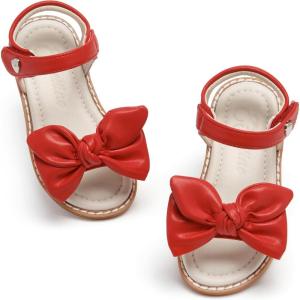 image:imageESTINE ToddlerLittle Kid Girls Bow Open Toe Flat Evening Dress SandalsEs501red