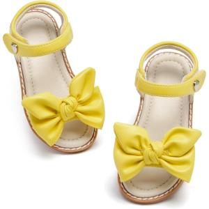 image:imageESTINE ToddlerLittle Kid Girls Bow Open Toe Flat Evening Dress SandalsEs501yellow